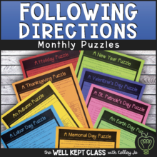 Following Directions Activity