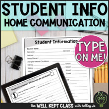 Student Information Parent Communication Log
